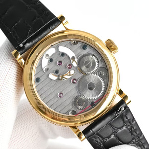 Luxury Gold Case Genuine Leather Strap Textured Dial Hollowed Out <b>Automatic</b> Mechanical Watch Men Business Casual Custom Logo - Product Image 5