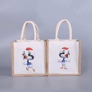 Bolsas de Compra de Yute Hechas a Mano con Diseño para Mujer, Bolsas de Yute de Moda - Product Image 1