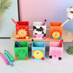 Creative Animal Wooden Square Feet Cartoon <b>Pen</b> Holder Cute Practical Learning Office Supplies Storage Gift for School Seasons - Product Image 6
