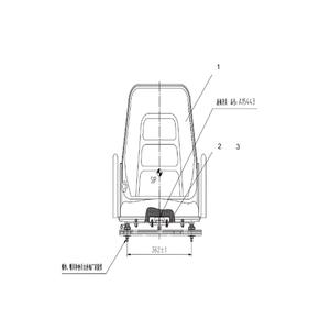 Siège de chariot élévateur Bobcat Doosan D20NXP D25NXP D30NXP, d'origine usine, pour utilisation assise, fabriqué en usine - Product Image 3