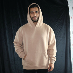 Couleur personnalisée, couleur beige, coupe ample, unisexe, 100% coton, hiver, uni, teint, 480 GSM, broderie personnalisée, imprimé FINER THREADS - Product Image 1