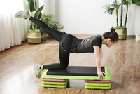 Plataforma de gimnasio de 3 niveles, Stepper ajustable para Cardio, escalera