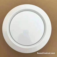 Grille d'aération ronde à pression en ABS, pour usage domestique et commercial, universelle pour plafond et mur, sortie d'évacuation d'air réglable