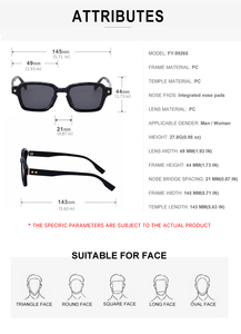 <span class=keywords><strong>Gafas</strong></span> de Sol Partagas al por Mayor, Diseño Retro, Logotipo Personalizado, Cuadradas, Suaves, Protección UV400, para Hombre, Mujer, Unisex - Product Image 6