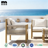 Hochwertige Korrosionsbeständige Outdoor-Terrassenmöbel Aluminiumrahmen Modernes Sofa-Set für den Strandbereich