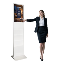 Control remoto interactivo inteligente Sistema Android Windows Quiosco de publicidad LCD de piso vertical de 21,5 pulgadas para revistas de periódicos