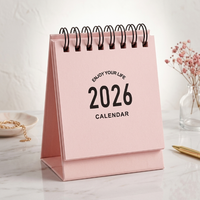 Calendrier de bureau en papier personnalisé avec option de cadre photo, planificateur mensuel, impression OEM pour usage professionnel