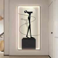 Lampe murale LED moderne en aluminium et tissu, motif abstrait lumineux, pour salon, salle à manger, chevet