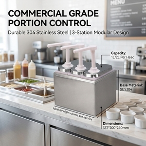 Pompe à sauce en acier inoxydable de qualité alimentaire, outil à condiments pour sirop, ketchup, confiture et vinaigrette - Product Image 4