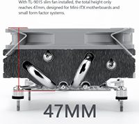 Thermalright AXP90 X53 Grey Low Profile Desktop CPU Air Cooler AGHP Technology Radiateur dissipateur de chaleur pour LGA 1700