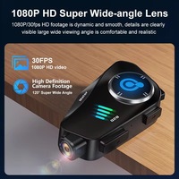 Casque de moto BT avec casque sans fil, appels mains libres, caméra vidéo DVR 1080P avec carte TF 32G