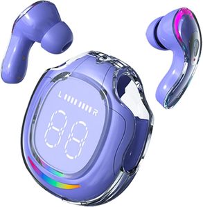 หูฟังไร้สายแบบใส่ในหูพร้อมไฟ LED แสดงสถานะแบตเตอรี่ กันน้ำระดับ IPX6 รองรับ Bluetooth 5.3 ควบคุมด้วยระบบสัมผัส เสียงคุณภาพสูง Hi-Fi - Product Image 1