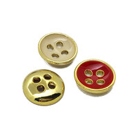 Boutons de chemise malais en alliage de zinc écologique 24L pour hommes Logo personnalisé plat couture vêtements en métal tige Style placage techniques