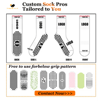 Nouvelles chaussettes de Pilates antidérapantes en silicone tendance avec logo personnalisé, chaussettes à grip brodé sur mesure, chaussettes de Pilates de haute qualité pour princesses