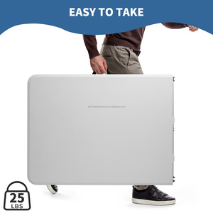 Table pliante d'extérieur portable personnalisée <span class=keywords><strong>de</strong></span> 6,8 pieds, en plastique blanc, design moderne pour événements et fêtes - Product Image 3