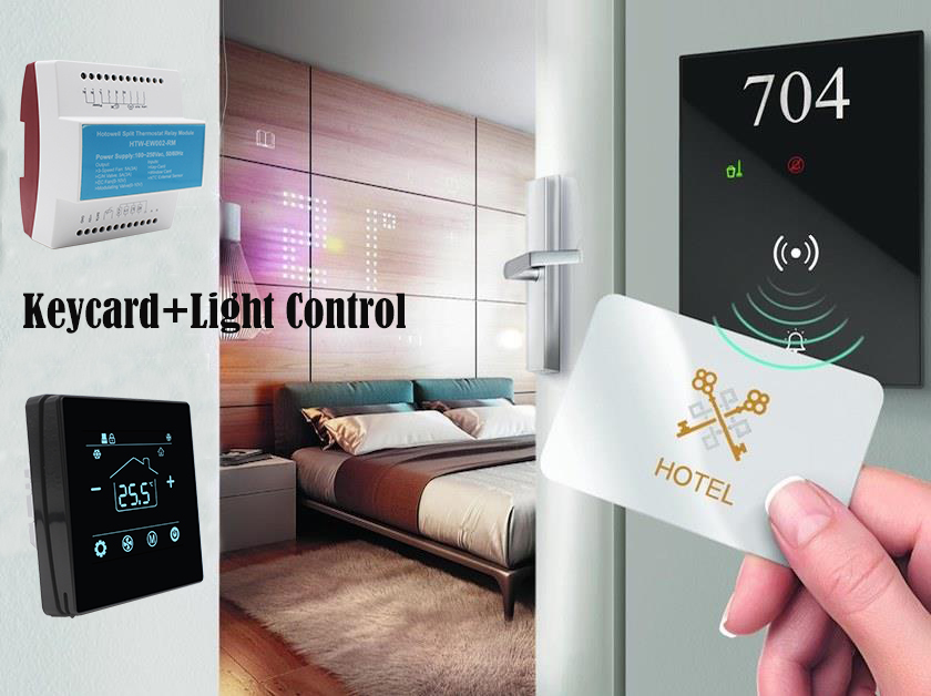 Hotel Smart Air Conditioning Controller Split Touch Screen Thermostat HTW-61-EW001-B