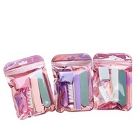 Kit d'outils de manucure : lime à ongles, polissoir, repousse-cuticules, brosse – Ensemble portable pour soins et nail art DIY