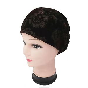 Velvet headscarf with three-button ties, Middle Eastern women's headscarf, Muslim hat, inner cap, Malay <b>scarf</b>, eco-friendly and - Product Image 1