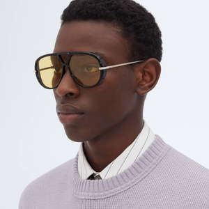 Bottega BV Oversized Teardrop Sunglasses Acetate Metal Frame UV Protection Fashion Eyewear for Men Women Veneta - Product Image 2