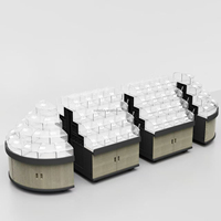 Étagère modulaire pour l'affichage de produits en vrac, en plastique, pour supermarché, pour bonbons et noix, avec bacs en acrylique transparent