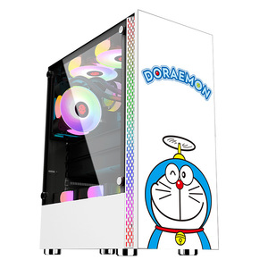 Dibujos animados Anime Armor PoKechu Mikuo vidrio cara refrigerado por agua ATX tablero grande Torre media caja de la computadora Stock para juegos de escritorio - Product Image 4