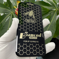 Protecteur en verre trempé Premium Diamond Cut Edge pour iPhone 16 Pro Max pour Samsung Ultra A12 A22 A55 A35 5G ESD téléphones mobiles