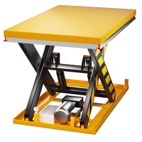 Table élévatrice à ciseaux fixe à hauteur réglable pour la manutention des matériaux, facile à utiliser et personnalisable