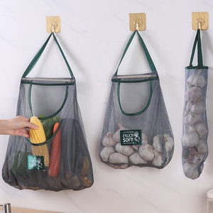 Penyimpanan gantung yang dapat digunakan kembali tas jaring sayuran keranjang buah dinding dapat dicuci untuk pengatur jahe bawang dapur kentang - Product Image 1