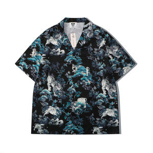 Camisas hawaianas florales <span class=keywords><strong>de</strong></span> secado rápido personalizadas al mejor precio para <span class=keywords><strong>hombre</strong></span>, ropa <span class=keywords><strong>de</strong></span> calle Vintage, Camisa informal con estampado Havaiana transpirable para primavera - Product Image 1