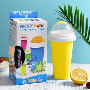 Bán hàng nóng slushy Maker Ice Cup đông lạnh ma thuật bóp Cup làm mát nhà sản xuất đông lạnh ma thuật nhanh chóng slushy cup