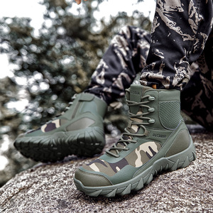 Bottes d'entraînement de terrain grande taille à tige haute et semelle épaisse pour la randonnée et l'alpinisme – <span class=keywords><strong>Nouvelles</strong></span> chaussures pour hommes automne-hiver - Product Image 4