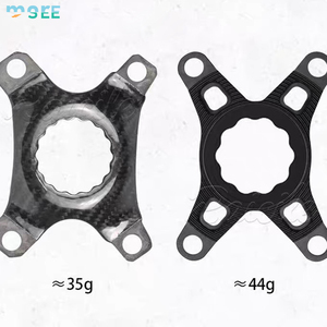 Manivelle de vélo de route en fibre de carbone SeeMore 165/170 mm, manivelle de vélo de route ultralégère en carbone, axe de 29 mm, pédalier avec bras araignée - Product Image 3