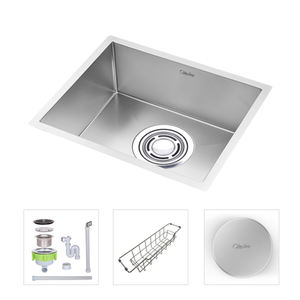 [CALMFORTE] Fregadero CALMFORTE 550 Coni, Recubierto Transparente, PREMIUM, HECHO A MANO, con Acero Inoxidable de 1.2 mm de Espesor y Textura Antiarañazos - Product Image 2