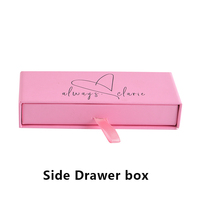 Marque privée de luxe OMT Pack de cils Lashbook Wispies en papier noir Emballage de faux cils Boîte en carton vernis à ongles à l'huile personnalisée