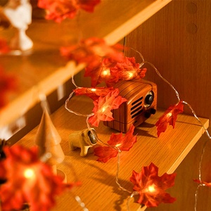 Maple Leaf Cổ Tích Chuỗi đèn LED Đảng Halloween Vòng Hoa Lá thu hoạch miễn phí sản phẩm bán chạy 2025 lễ Tạ ơn trang trí - Product Image 4