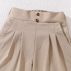 Veste Hip Hop à Manches Courtes et Col en V pour Filles, Short en Polyester à Motif Solide, Fête d'Anniversaire pour Enfants de <span class=keywords><strong>8</strong></span> à 12 <span class=keywords><strong>Ans</strong></span>, Nouveauté 2025, Été - Product Image 5