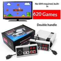 Console de Jeu TV Mini Filaire pour le Commerce International, Jeux Rétro 8 Bits, Classique Européen et Américain, Rouge et Blanc, 620 Jeux Intégrés