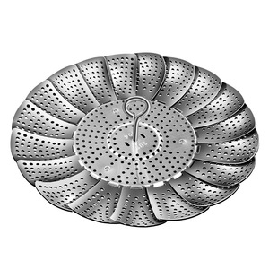 Foldable 304 Stainless Steel Steamer Rack Thickened Kitchen Multi Functional Telescopic Steamer Basket - Product Image 5