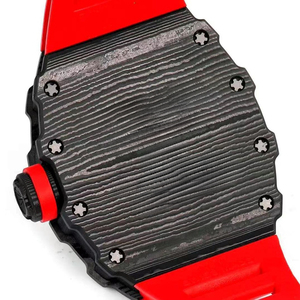 Montre mécanique tourbillon haut de gamme avec bracelet en caoutchouc rouge, idéale pour les soirées formelles, le quotidien, les voyages, élégante montre-bracelet haut de gamme pour homme - Product Image 4