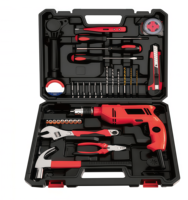 Ensemble de perceuses à percussion 24-100 pièces avec batterie au lithium FY-6028-6039, kit d'outils électriques sans fil pour le bricolage à domicile et la construction
