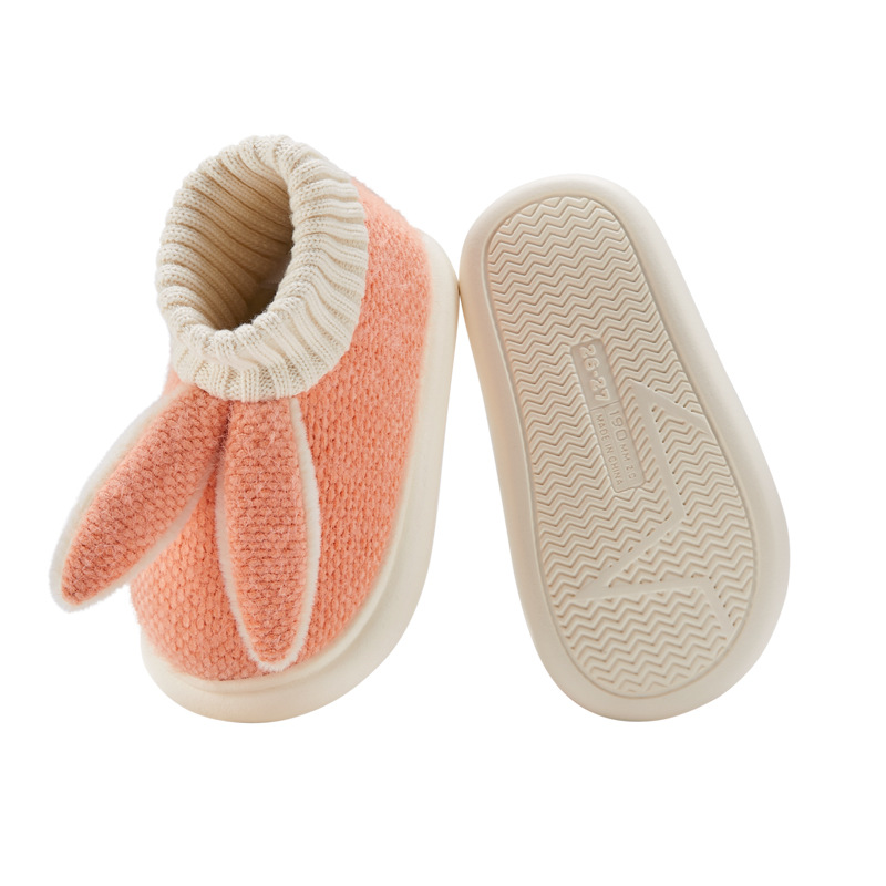 Новинка Зима 2022, Детская Хлопковая обувь, домашняя обувь на толстой подошве, симпатичные теплые детские хлопковые тапочки на мягкой подошве