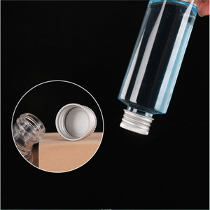 Pet Transparent Bottle 10ml <b>Screw</b> Cap Cylinder Shape For Medicine General Packaging Silver Lid - Product Image 1