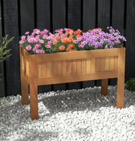 Boîte de jardinière surélevée en bois à 2 niveaux bricolage-jardinière de jardin et de balcon intérieure/extérieure écologique pour la plantation