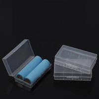 Boîtier en plastique dur transparent portable pour 2 piles 20700 21700, boîte de rangement pour piles, étanche