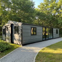 Maison préfabriquée modulaire extensible de luxe portable de 20 pieds et 40 pieds, conteneur pliable, villa, hôtel, magasin, appartement, 2 à 3 chambres