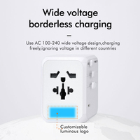Adaptateurs de voyage universels Adaptateur de prise de voyage 35W GaN avec 3 USB C PD 2 USB A QC Chargeur rapide Convertisseur international mondial