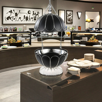 Nouveau réchaud à buffet suspendu en forme d'œuf de 8 L, ensemble de buffet pour hôtel, fête, mariage, ensemble de réchaud à buffet pour la restauration, réchaud à buffet