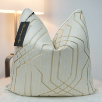 Housse de coussin décorative de luxe en jacquard pour canapé, 20x20 pouces, pour hôtel, personnalisable