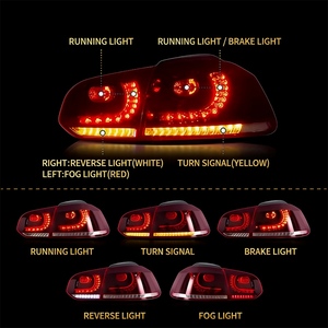 Feux arrière <span class=keywords><strong>LED</strong></span> de haute qualité pour VW <span class=keywords><strong>Golf</strong></span> <span class=keywords><strong>6</strong></span> MK6 R20 2010-2012, feux arrière de voiture, 6000k couleur, clignotants, accessoires - Product Image 4