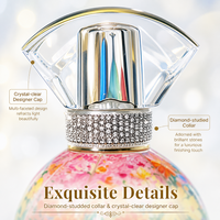 Flacon de parfum en verre mat floral à étiquette privée 30ml/50ml/100ml avec impression sérigraphique et option de logo personnalisé